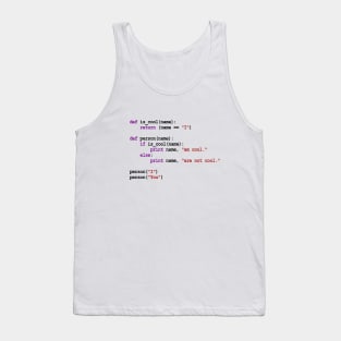 Python Code - I am cool You are not cool Tank Top